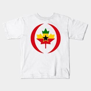 Ghanaian Canadian Multinational Patriot Flag Series Kids T-Shirt